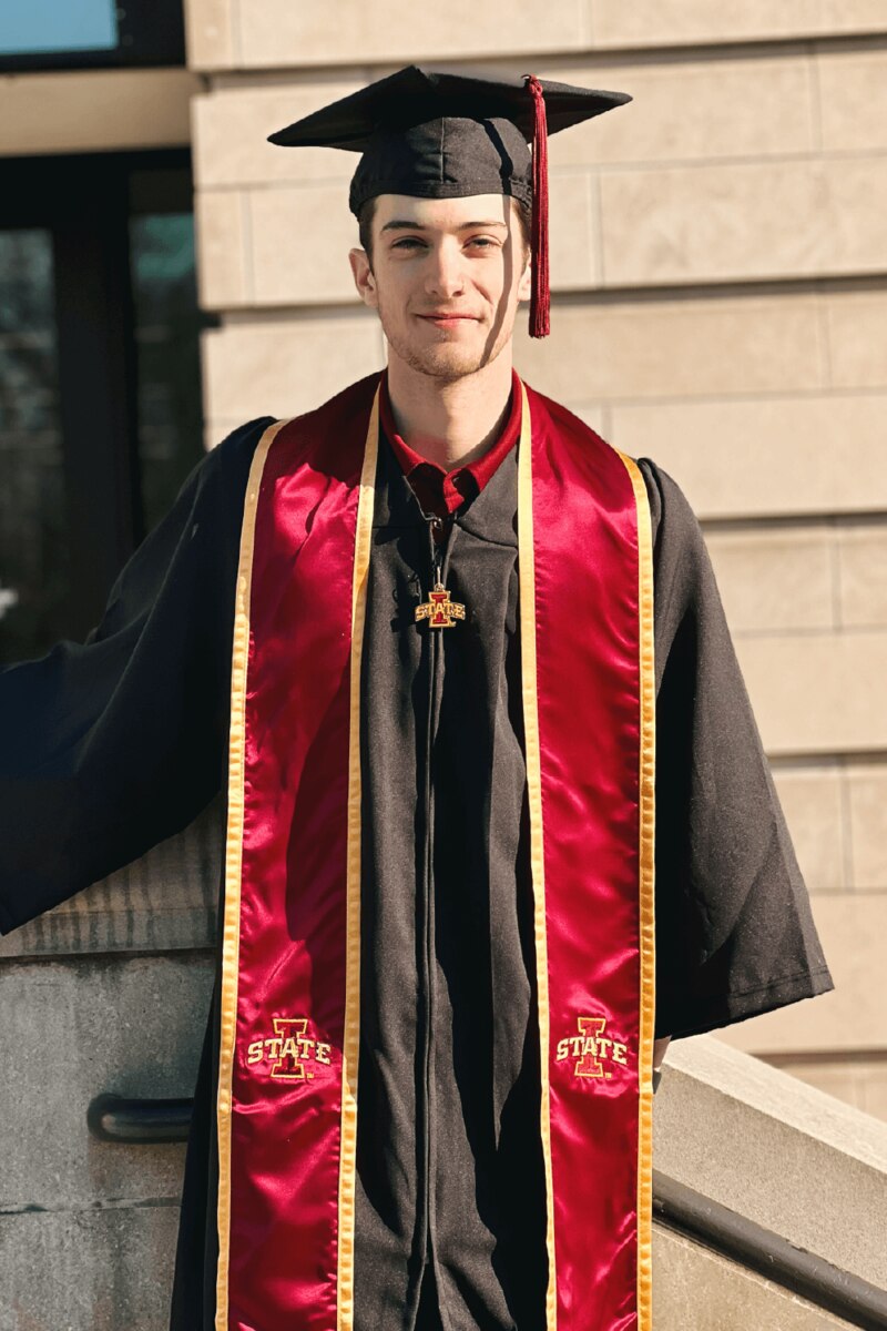 Cardinal & Gold I-State Graduation Stole